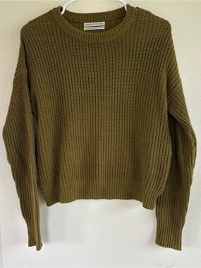 Urban Outfitters Olive Green Chunky Waffle Knit Sweater Women’s XS
